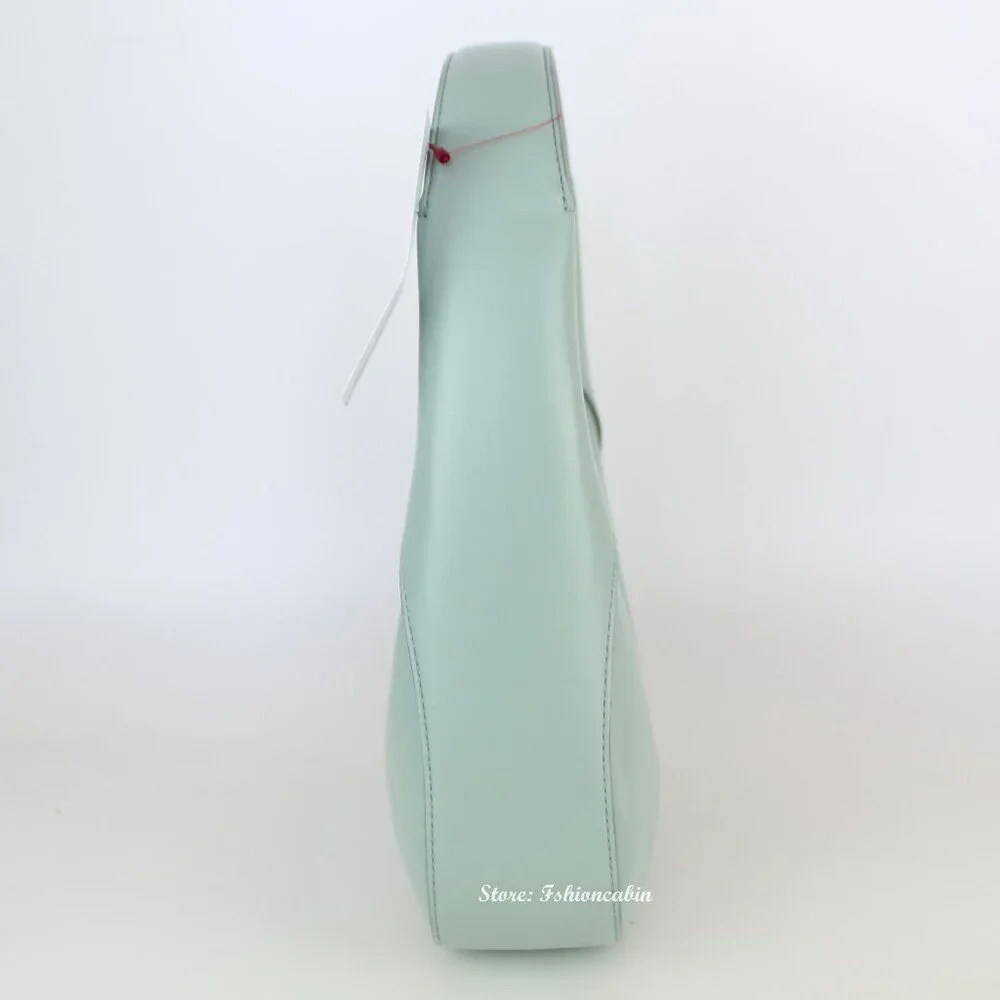 NEW STELLA MCCARTNEY Hobo Bag, Logo, Vegan Leather, Mint Green Shoulder Bag